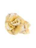 tweed camellia flower brooch