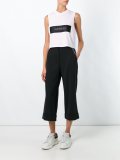 ring detailed cropped trousers
