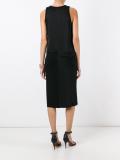 draped wrap shirt dress