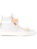 double strap hi-top sneakers