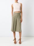 wide leg cropped trousers