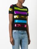 sequinned striped top