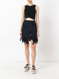 wrap lace trim skirt