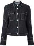 contrast stitch denim jacket