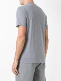 buttoned V-neck T-shirt