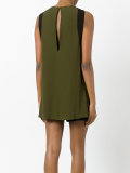 slit back trim fitted dress 