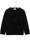 flocked logo sweatshirt 
