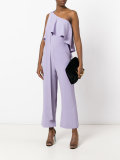 one shoulder frill jumpsuit 