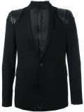 quilted shoulder blazer