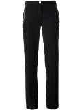 zip detail straight trousers