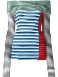 dropped shoulder knitted blouse
