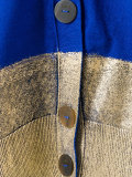 high shine print cardigan 