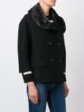 fur effect collar peacoat