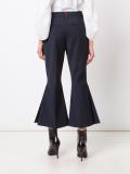 flared cropped trousers