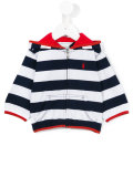 striped print hoody