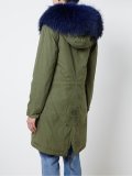 Long Cotton-Canvas Parka with Raccoon Fur Hood