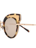 round frame embellished sunglasses