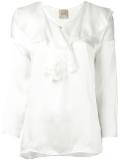 ruffled neck blouse 