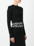 logo intarsia sweater