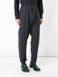 striped loose fit trousers