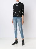 frayed cropped jeans