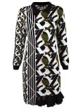 geometric pattern knit dress