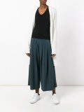 pleat cropped trousers