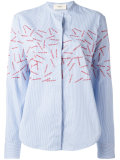 embroidered slit detail shirt 