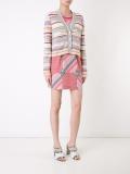 V-neck striped cardigan