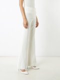 front flap flared trousers 