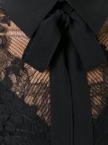 tie-neck lace detail jumpsuit