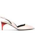 sling-back pointed toe pumps