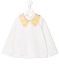 brocade collar blouse