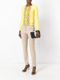 plain slim-fit trousers 