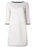 contrast trim shift dress