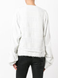 'Polonium' raw hem sweatshirt