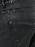 waxed cropped jeans