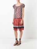 printed gathered blouse 