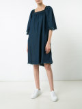 flared denim dress