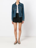 pleat fronted high-waist shorts