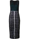 adire and lace fitted dress