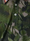 tropical print polo shirt