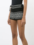 embroidered print shorts