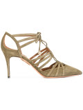 strappy lace-up pumps