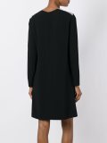 sheer panel longsleeved dress