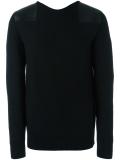 leather shoulder pad jumper