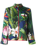 tropical print blouse
