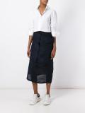 asymmetric detailing mid skirt