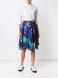 printed draped skirt