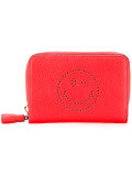 smiley zip around wallet